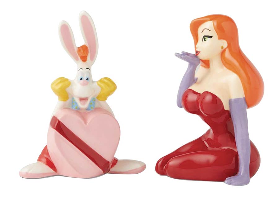 Disney Salt & Pepper Shaker Set - Roger Rabbit And Jessica Rabbit