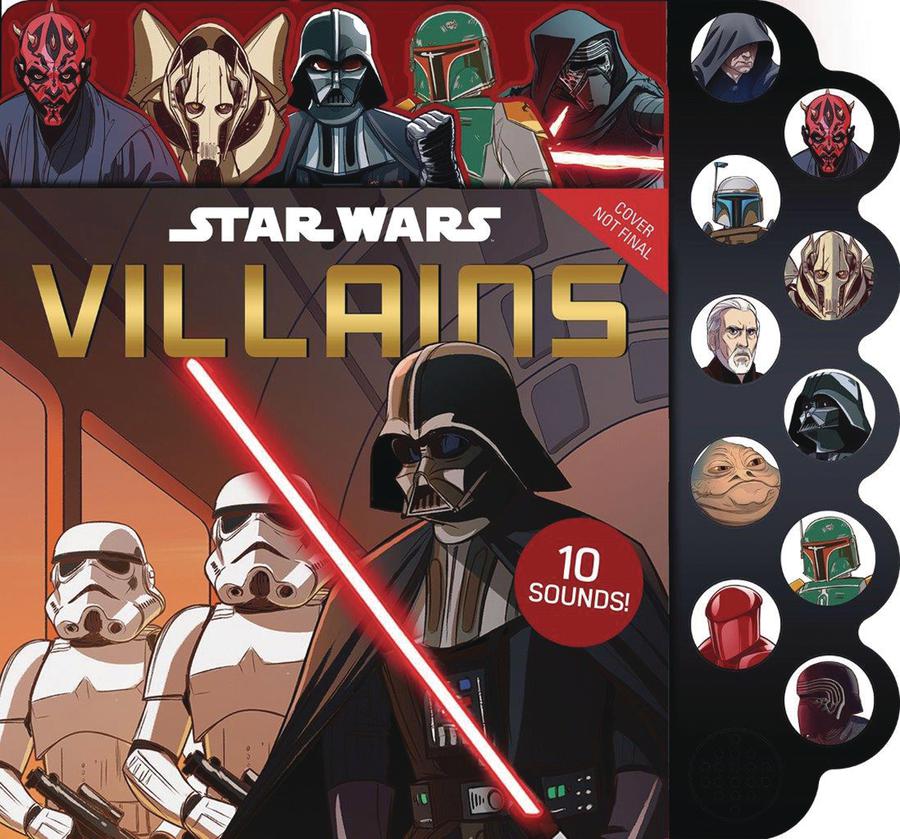 Star Wars Villains 10-Button Sounds Board Book HC