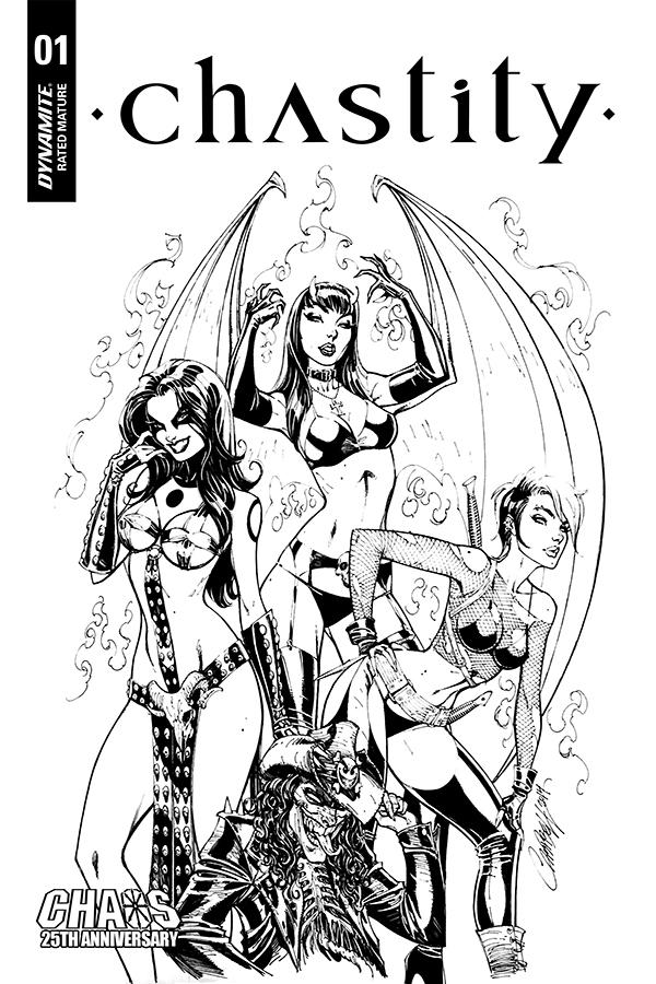 Chastity Vol 2 #1 Cover M Incentive J Scott Campbell Carve Out Black & White Variant Cover