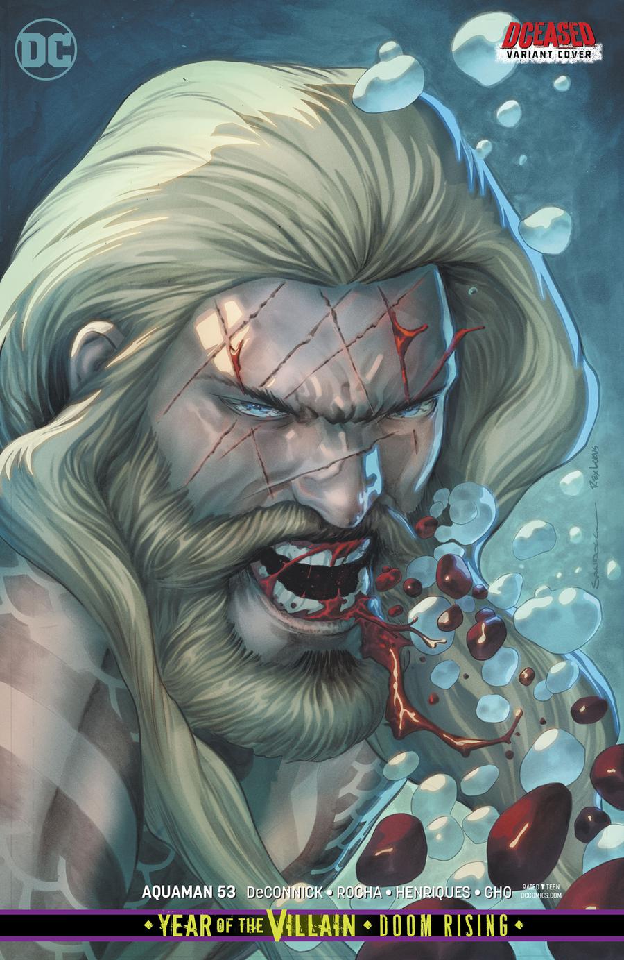 Aquaman Vol 6 #53 Cover B Variant Rafa Sandoval DCeased Cover (Year Of The Villain Doom Rising Tie-In)