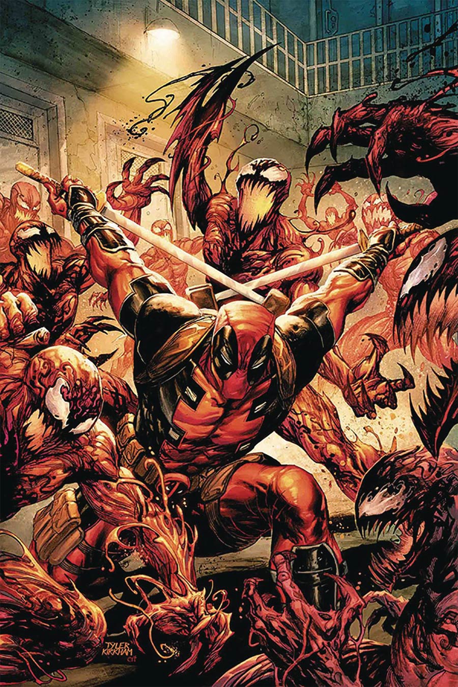 Absolute Carnage vs Deadpool #1 Cover G DF Signed By Frank Tieri