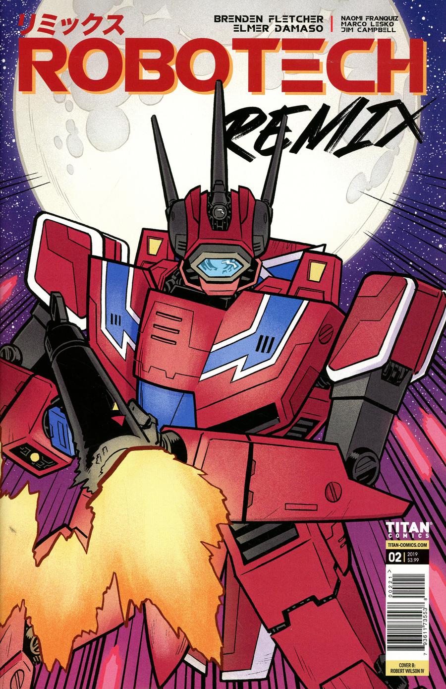 Robotech Remix #2 Cover B Variant Elmer Damaso Cover