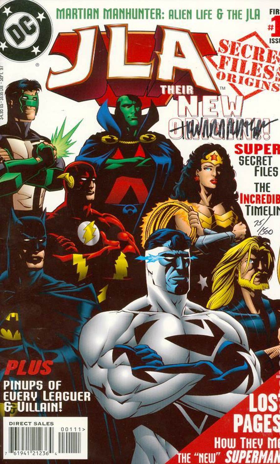 JLA Secret Files #1 Cover C DF Signed By Howard Porter