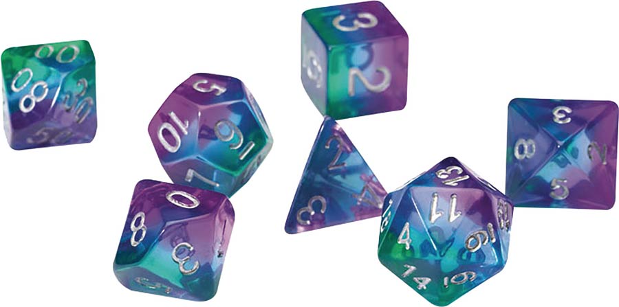 Sirius Basic Dice Set - Blue Aurora Semi Transparent