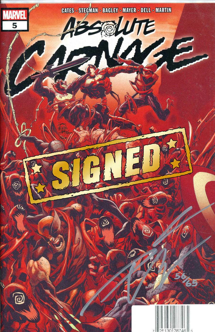 Absolute Carnage #5 Cover K DF Signed By Donny Cates