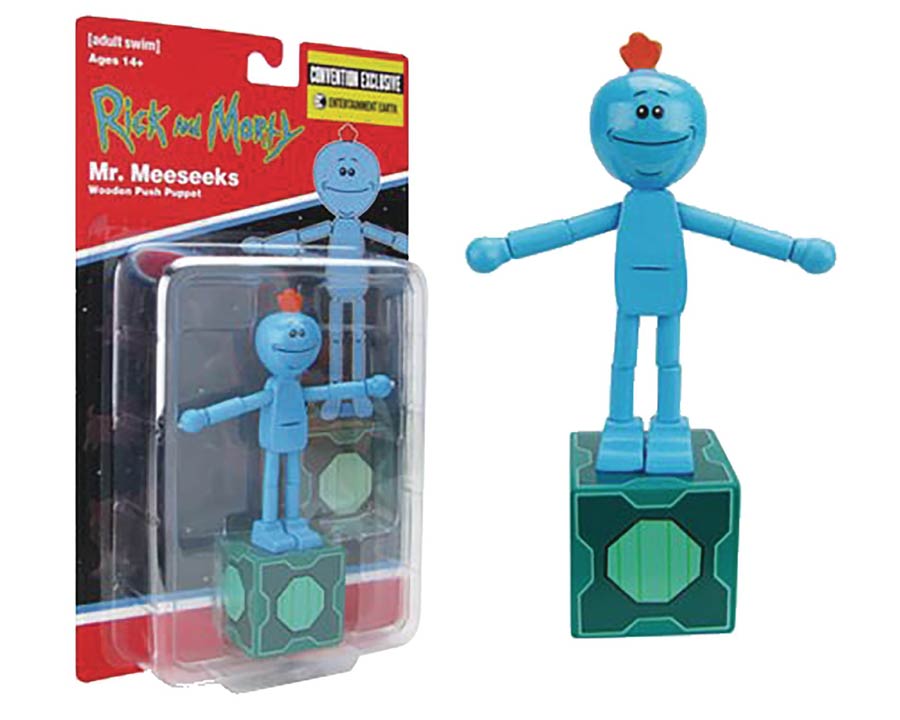 Rick And Morty Mr Meeseeks Wooden Push Puppet