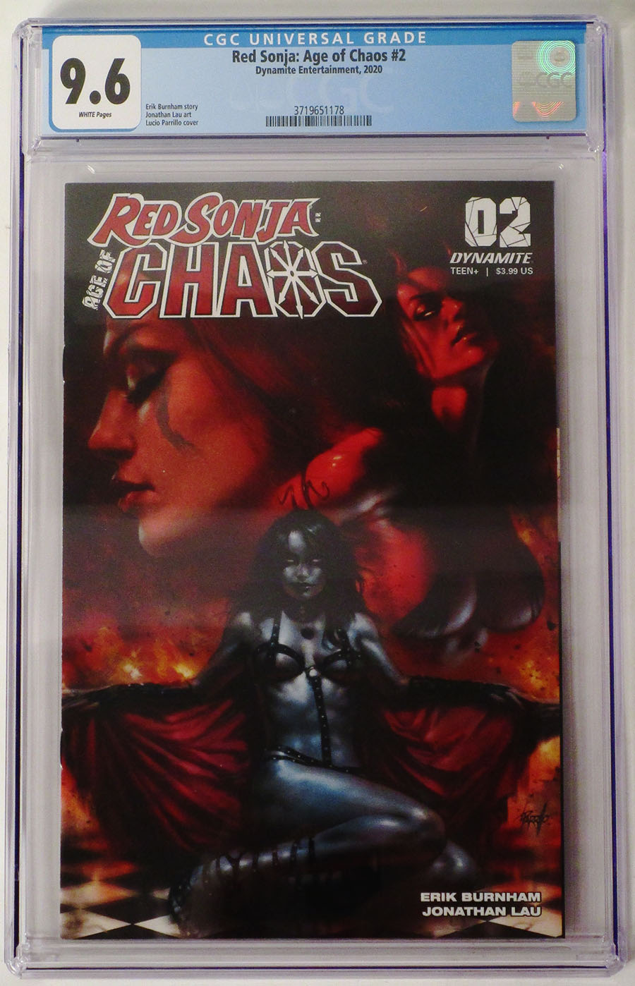 Red Sonja Age Of Chaos #2 Cover Z-A Regular Lucio Parrillo Cover CGC Graded 9.6