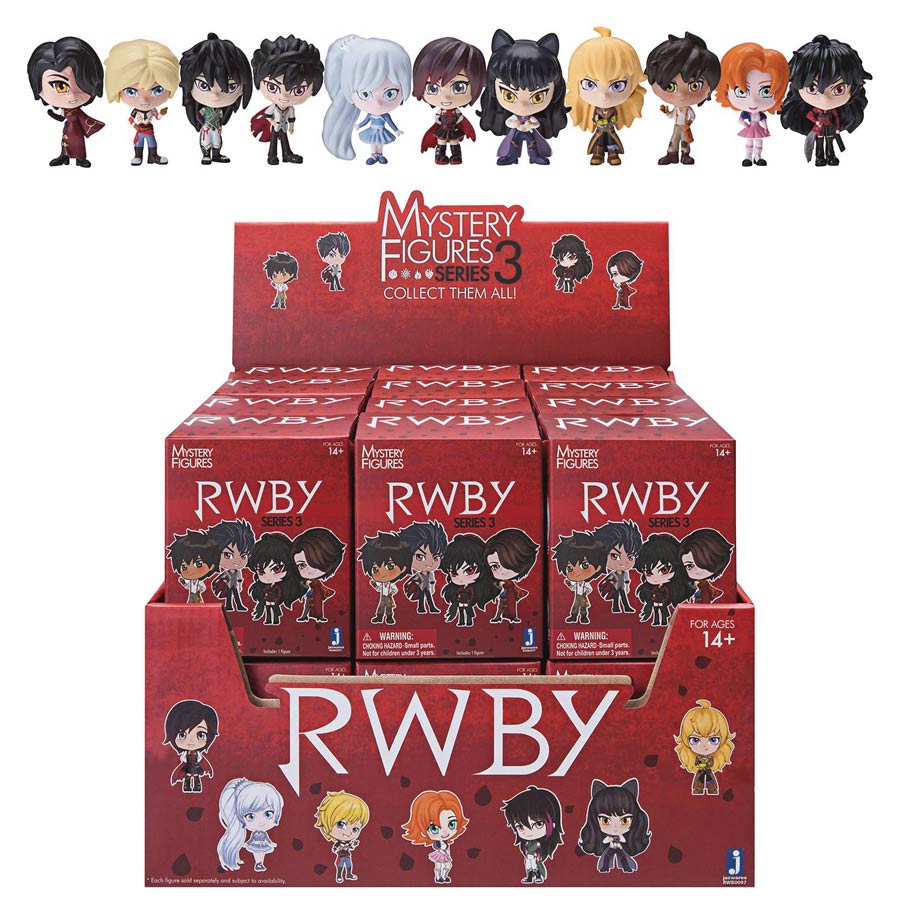 RWBY Mini Figure Series 3 Blind Mystery Box 24-Piece Display