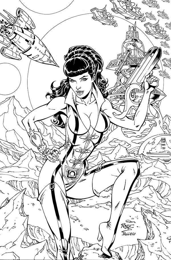 Bettie Page Unbound #8 Cover K Incentive John Royle Virgin Black & White Cover