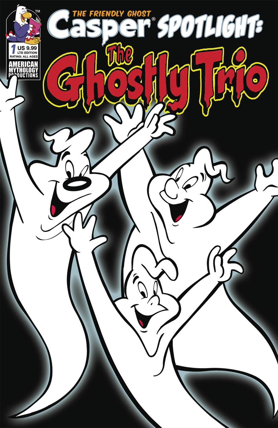 Casper Spotlight Ghostly Trio #1 Cover B Limited Edition Retro Animation Variant Cover