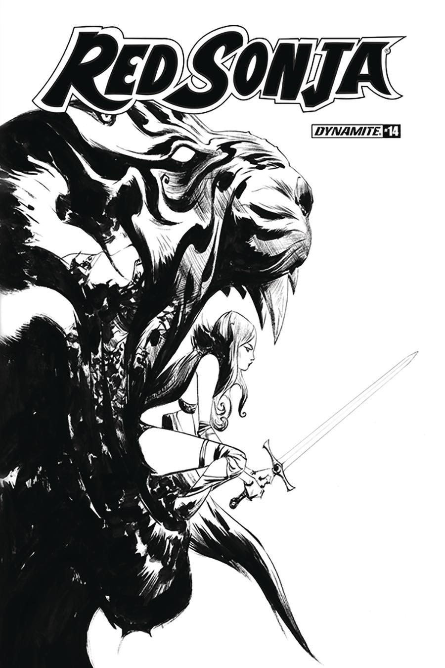 Red Sonja Vol 8 #14 Cover L Incentive Jae Lee Black & White Cover