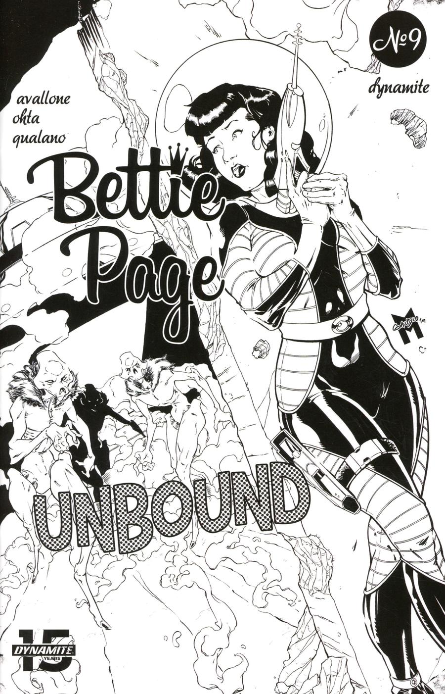 Bettie Page Unbound #9 Cover G Incentive Matt Gaudio Black & White Virgin Cover