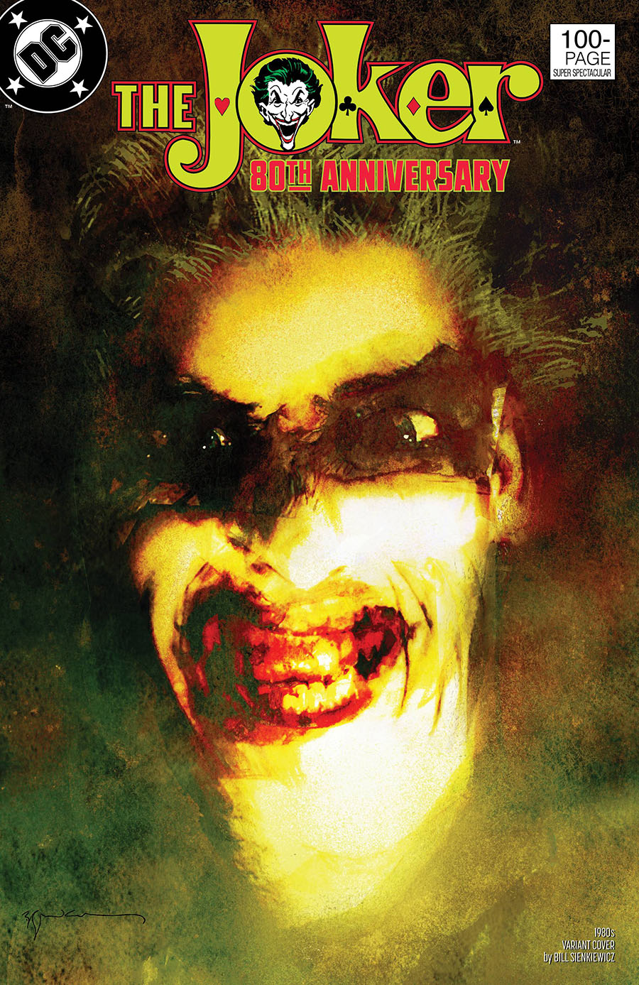 Joker 80th Anniversary 100-Page Super Spectacular #1 Cover F Variant Bill Sienkiewicz 1980s Cover