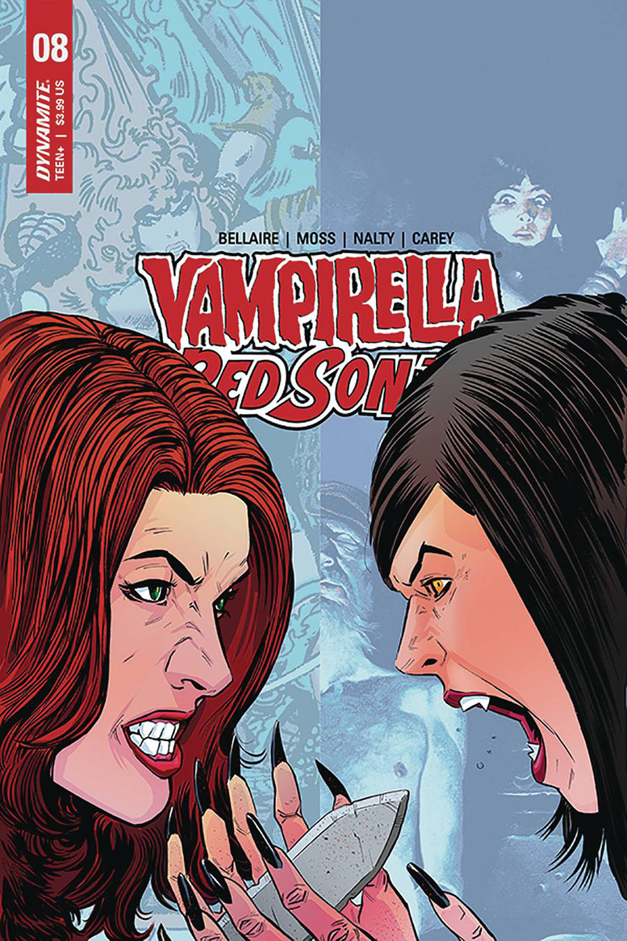 Vampirella Red Sonja #8 Cover E Variant Drew Moss Then And Now Cover