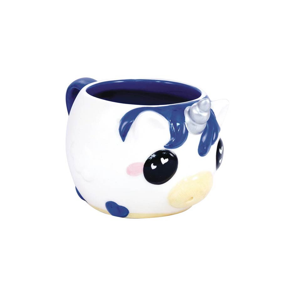 Glitter Galaxy Figural Mug - Blue Hair Unicorn