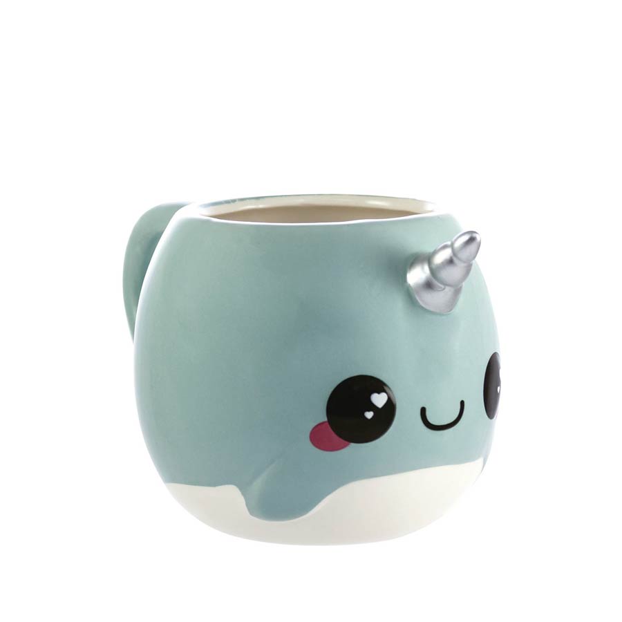 Glitter Galaxy Figural Mug - Blue Narwhal