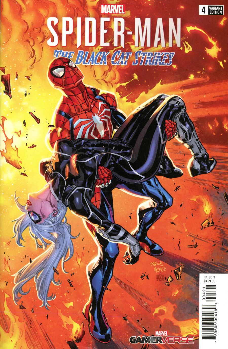 Marvels Spider-Man Black Cat Strikes #4 Cover B Incentive Carlos Gomez Variant Cover