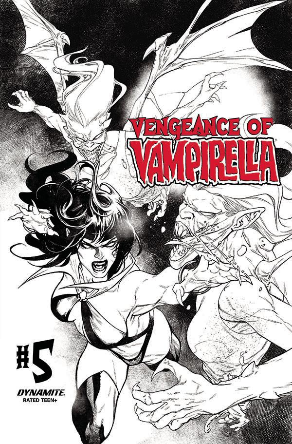 Vengeance Of Vampirella Vol 2 #5 Cover I Incentive Stephen Segovia Black & White Cover