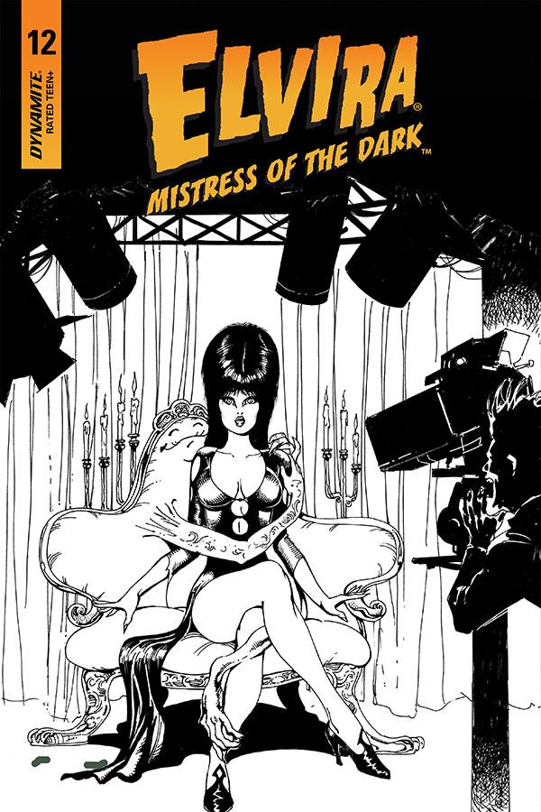 Elvira Mistress Of The Dark Vol 2 #12 Cover G Incentive Roberto Castro Black & White Cover