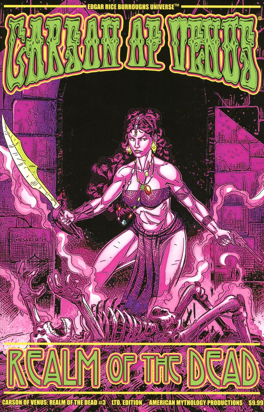 Carson Of Venus Realm Of The Dead #3 Cover B Limited Edition Cyrus Mesarcia Pulp Cover