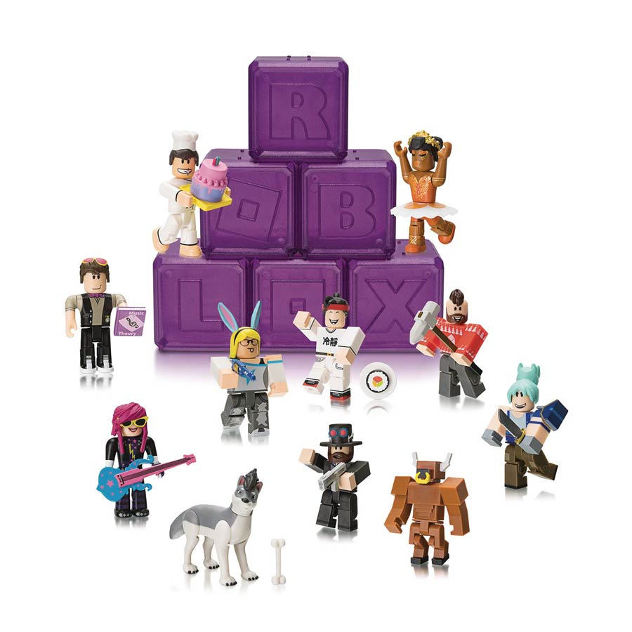 Roblox Celebrity Mystery Figure Series 3 Amethyst Collection Blind Mystery Box 24 Piece Assortment Case Midtown Comics - roblox series 1 gold celebrity 12 pack blind figures collection