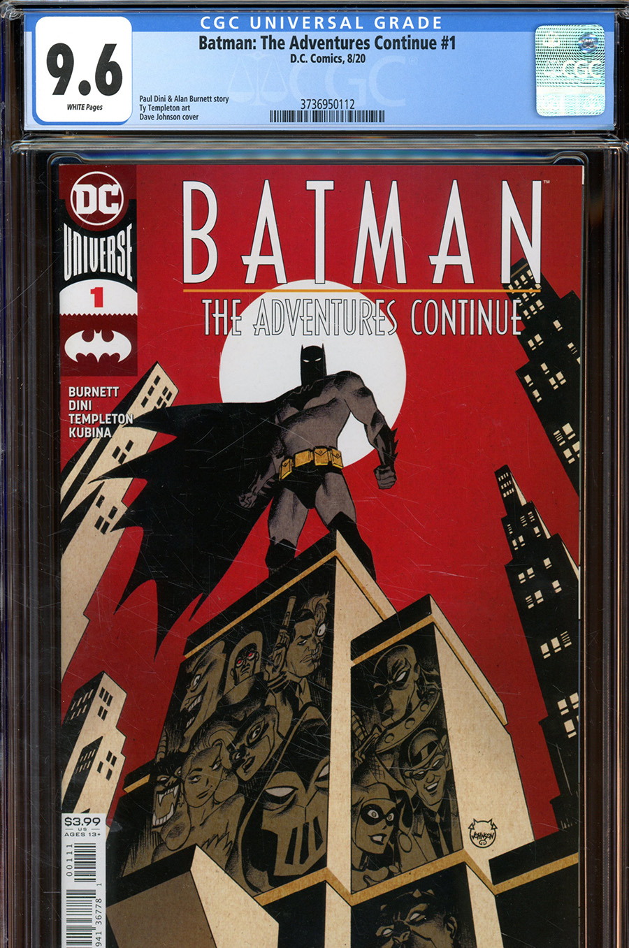 Batman The Adventures Continue #1 Cover F DF CGC Graded