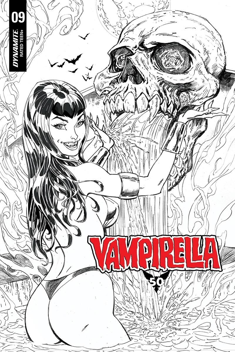 Vampirella Vol 8 #9 Cover Q Incentive John Royle Black & White Cover