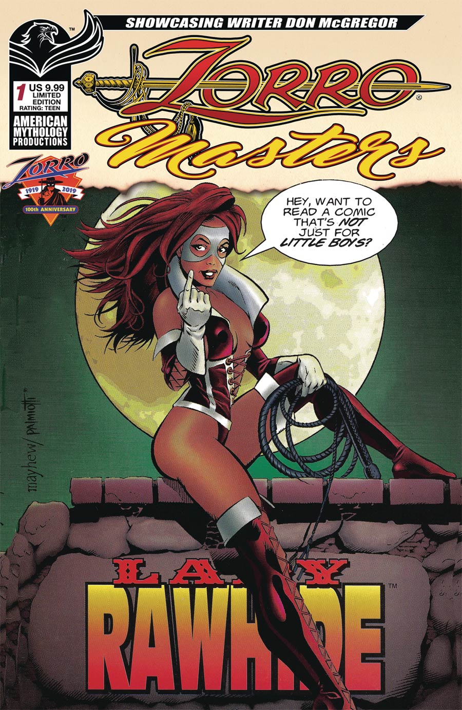 Zorro Masters Don McGregor #1 Lady Rawhide 25th Anniversary Cover B Limited Edition Mike Mayhew Variant Cover