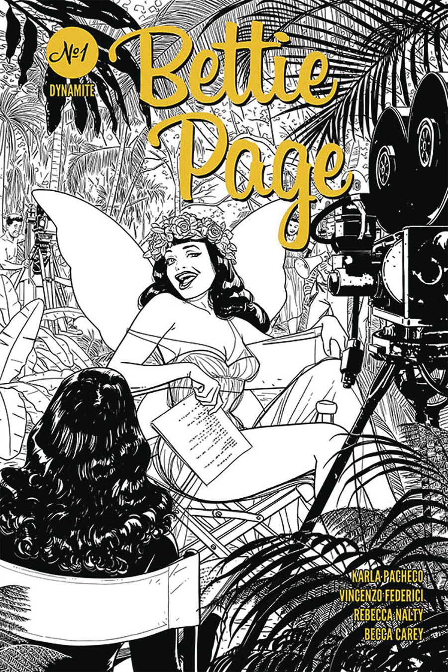 Bettie Page Vol 3 #1 Cover H Incentive Kano Black & White Cover