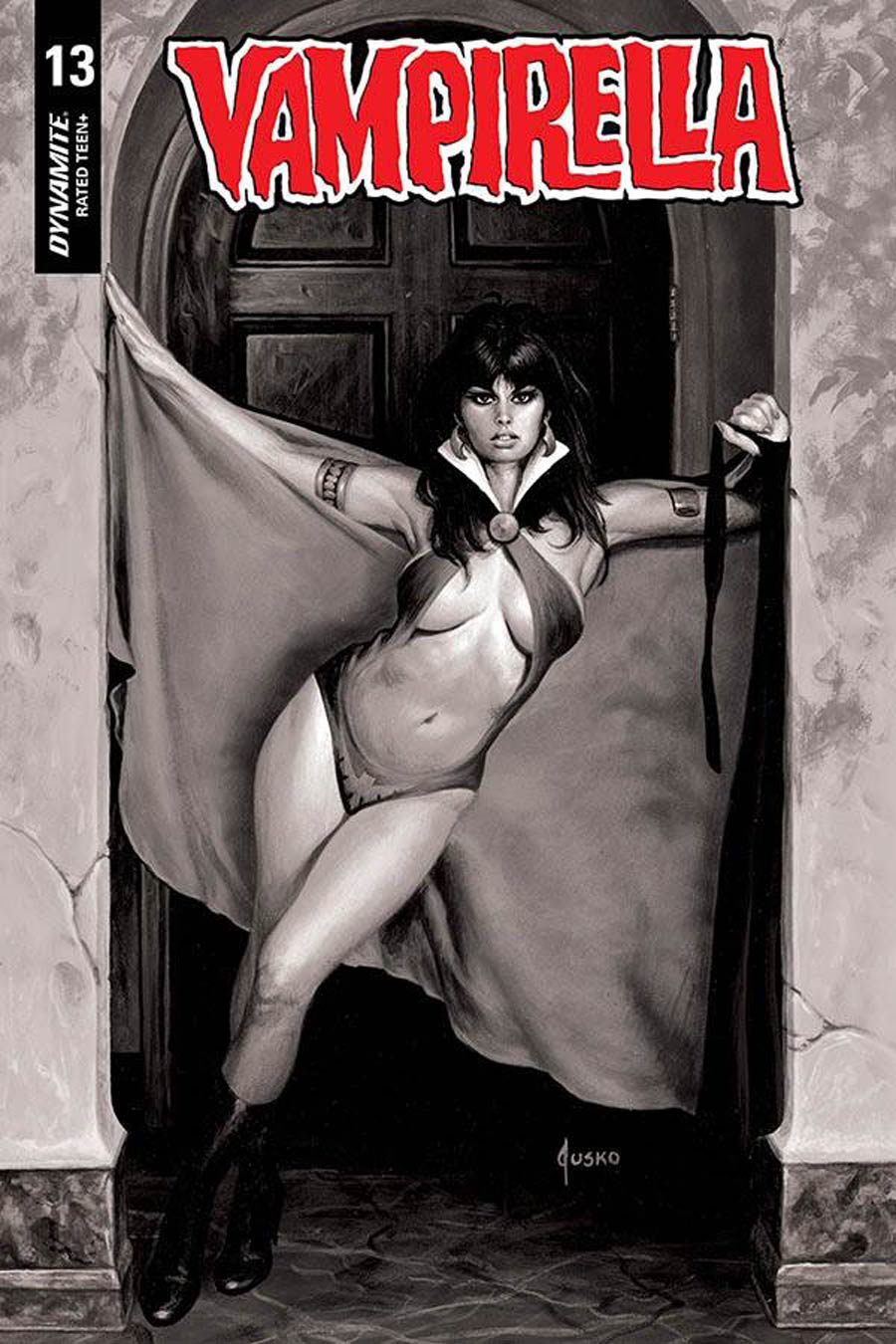 Vampirella Vol 8 #13 Cover R Incentive Joe Jusko Black & White Cover