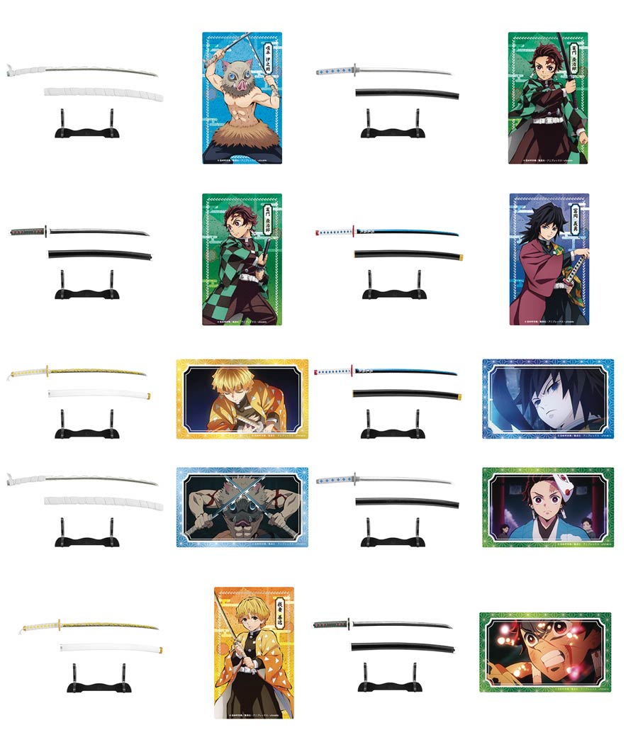 Demon Slayer Kimetsu No Yaiba Nichirin Sword Collection Blind Mystery Box Display