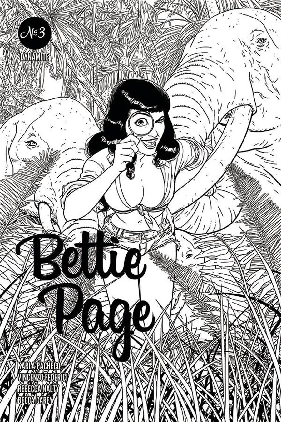 Bettie Page Vol 3 #3 Cover H Incentive Kano Black & White Cover