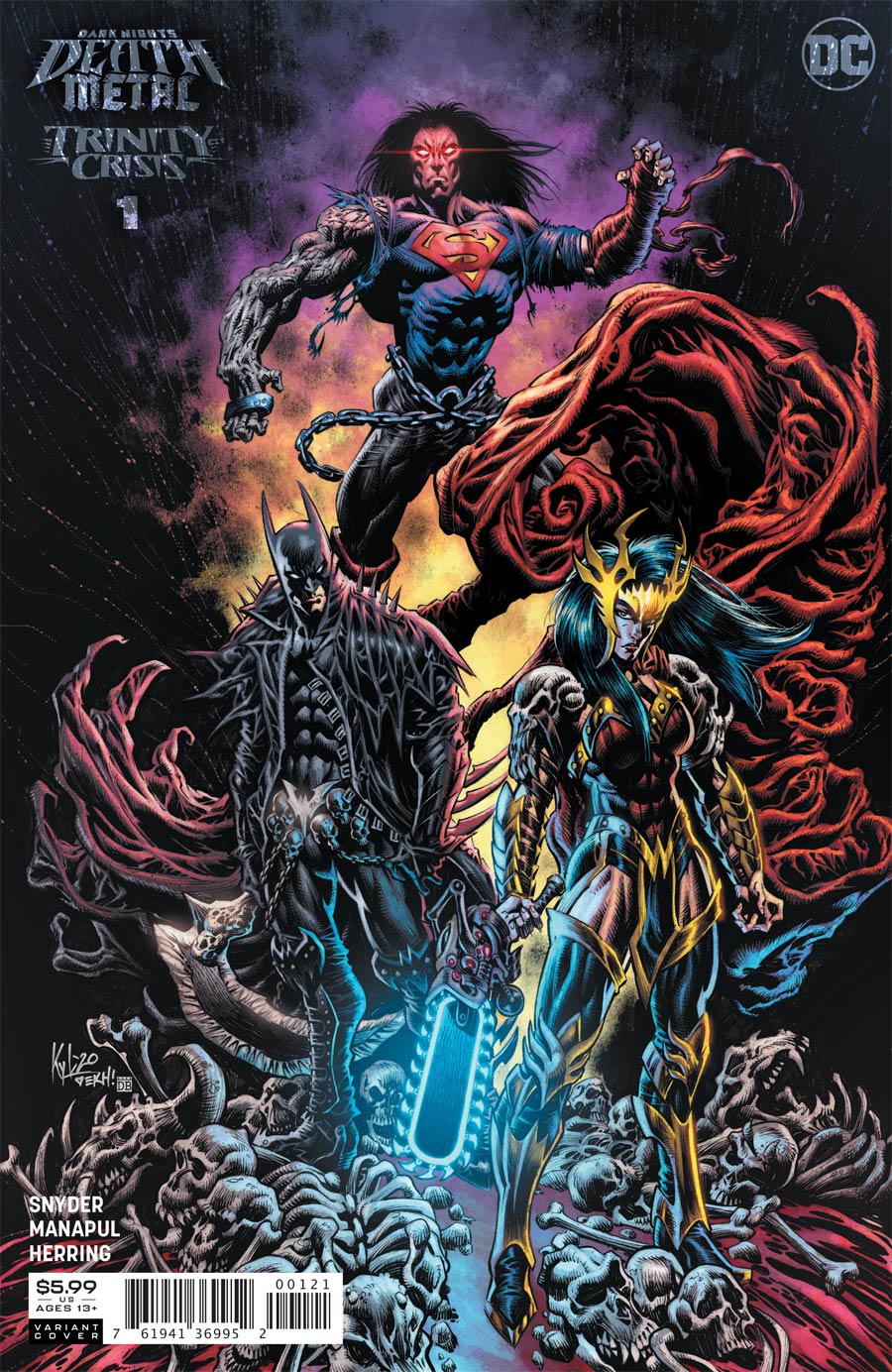 Dark Nights Death Metal Trinity Crisis One Shot Cover B Incentive Kyle Hotz Variant Cover