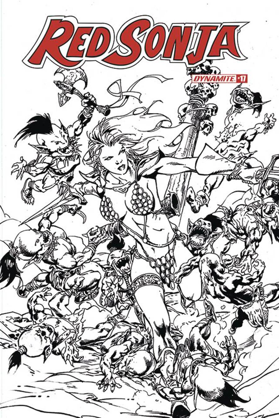 Red Sonja Vol 8 #17 Cover I Incentive Roberto Castro Black & White Cover