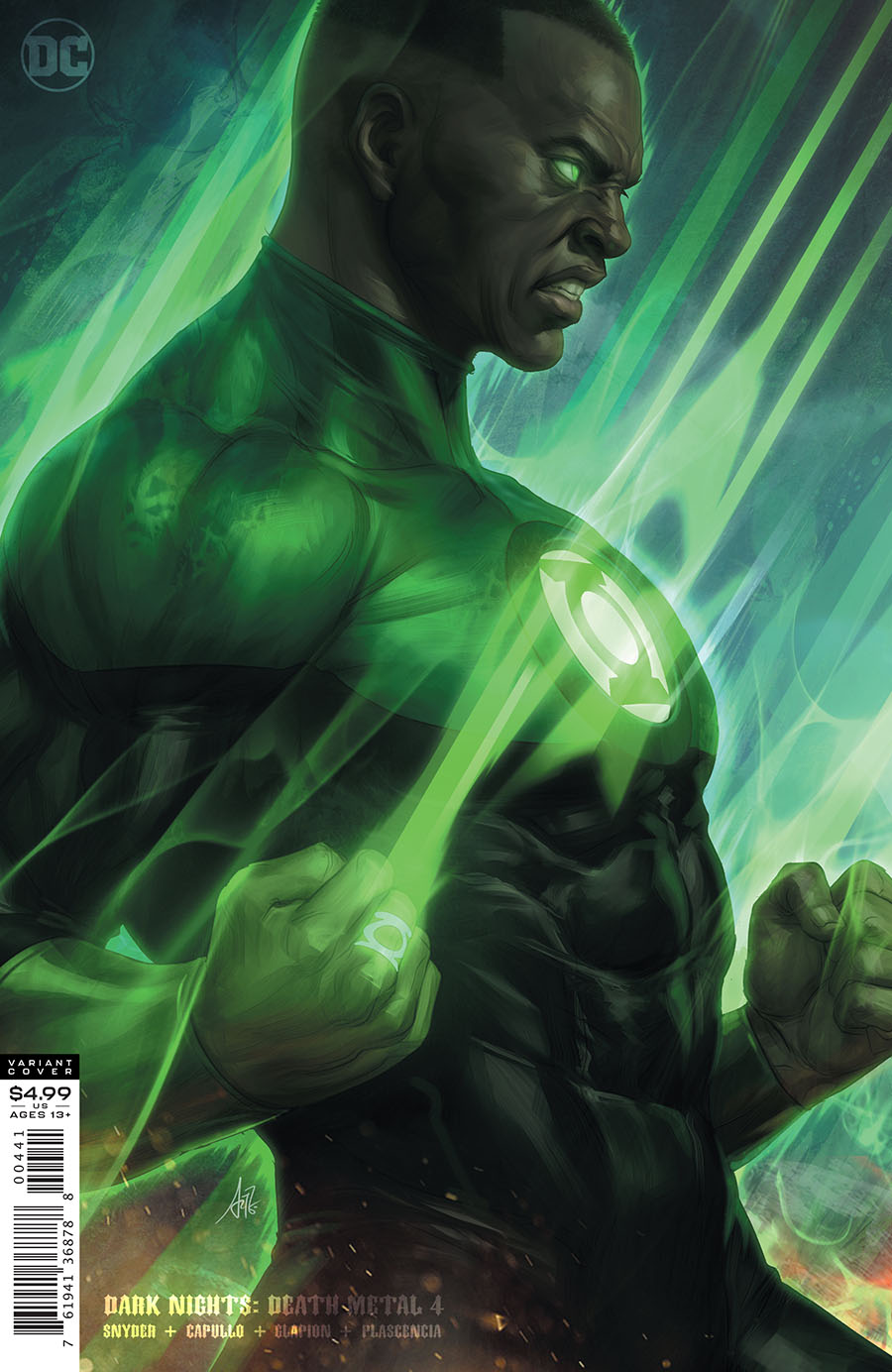 Dark Nights Death Metal #4 Cover D Variant Stanley Artgerm Lau Green Lantern John Stewart Cover