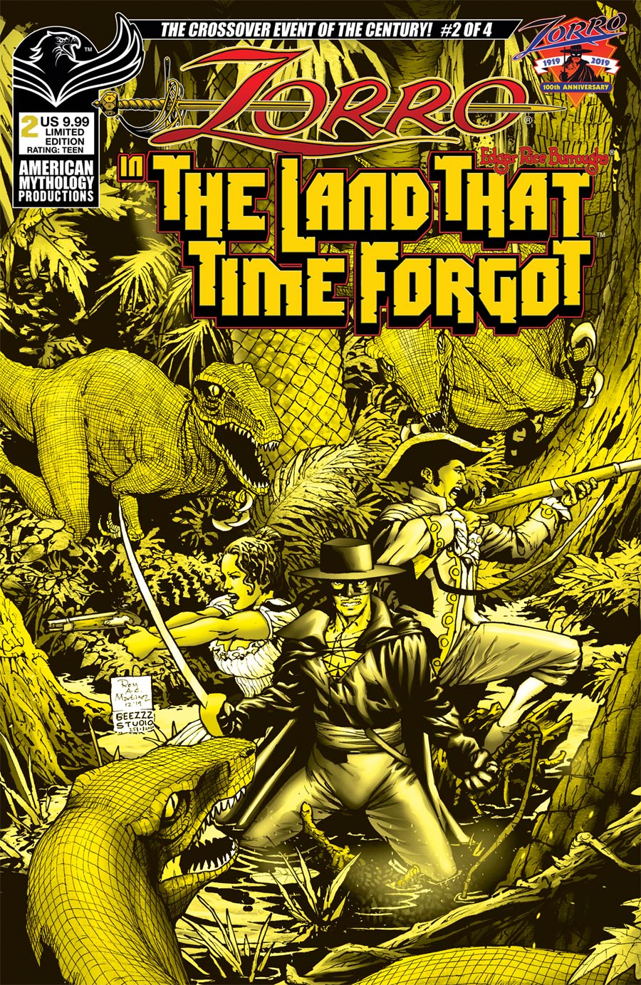 Zorro In The Land That Time Forgot #2 Cover B Limited Edition Roy Allan Martinez Variant Cover