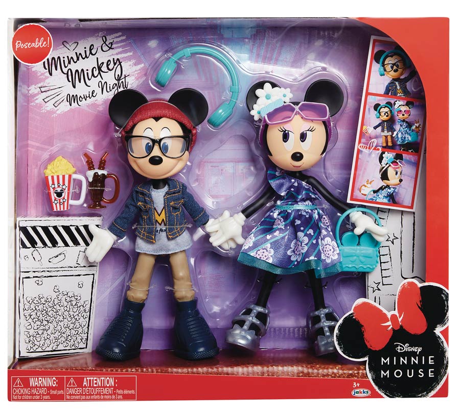 Disney Minnie & Mickey Movie Night 2-Pack Fashion Doll Case