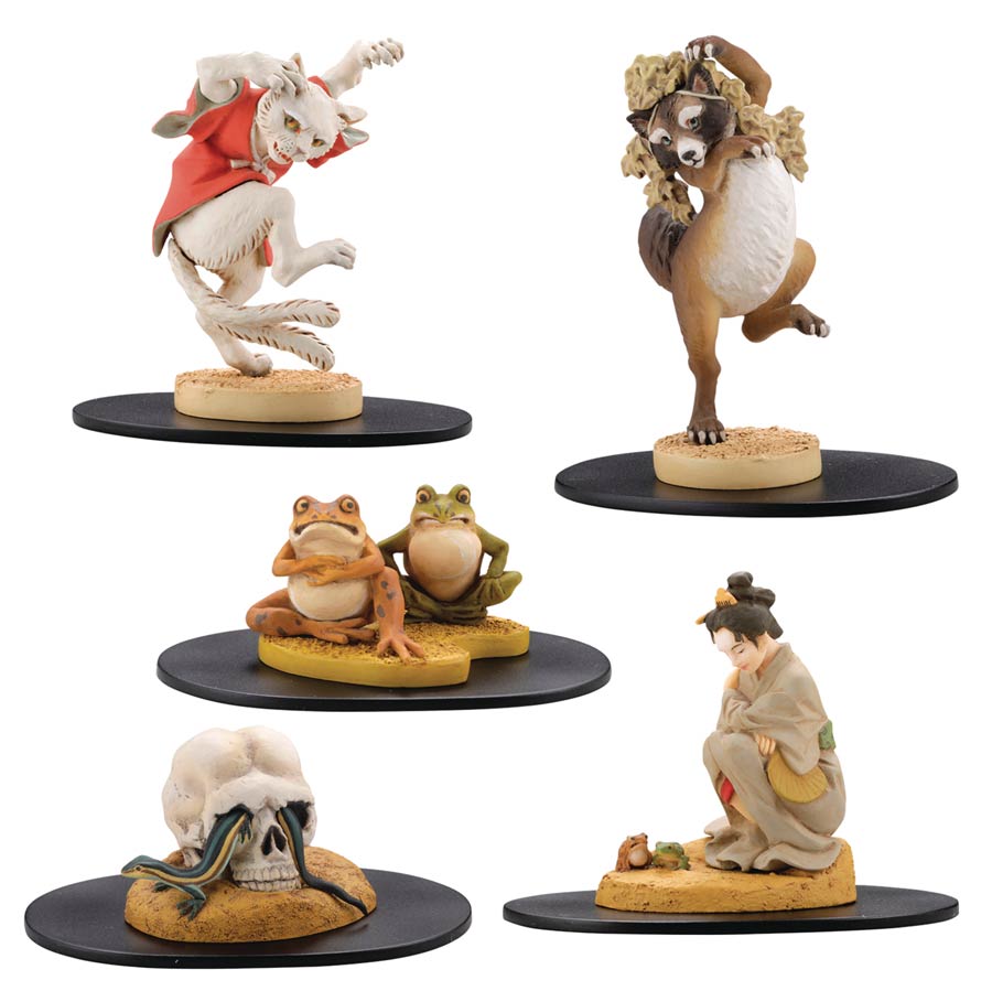 Kawanabe Kyosai Gaki Bonkei MiniQ Trading Figure Blind Mystery Box 6-Piece Display