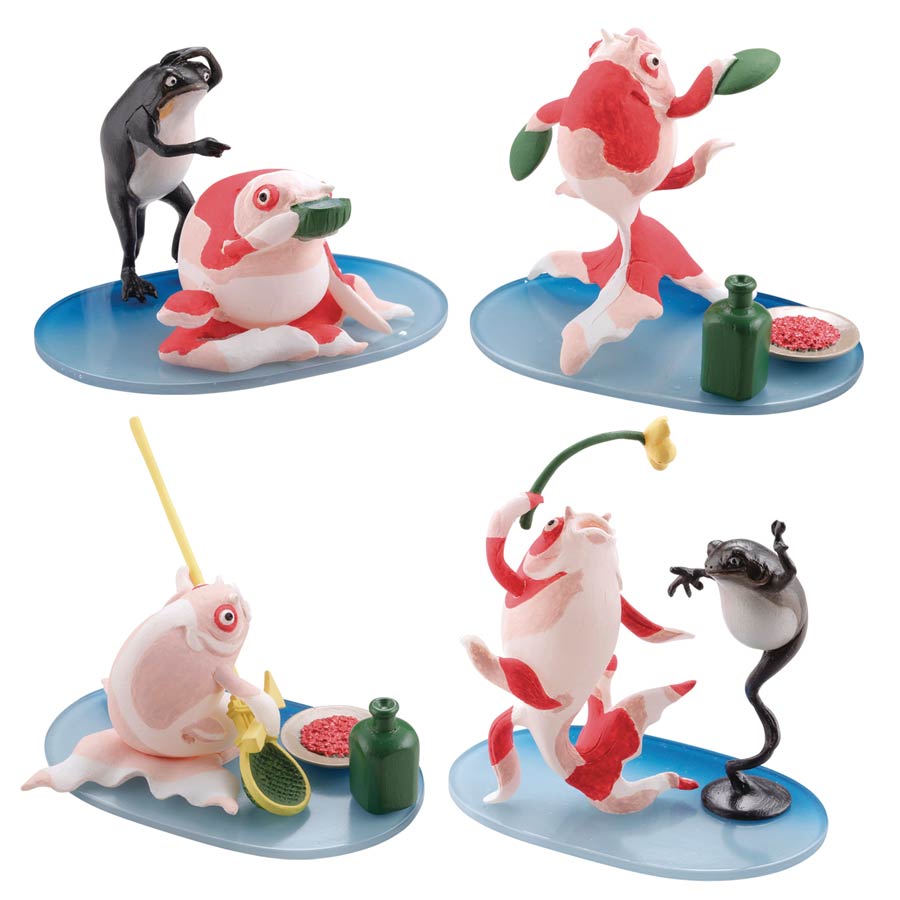 Kuniyoshi Utagawas Goldfish MiniQ Trading Figure Blind Mystery Box 6-Piece Display