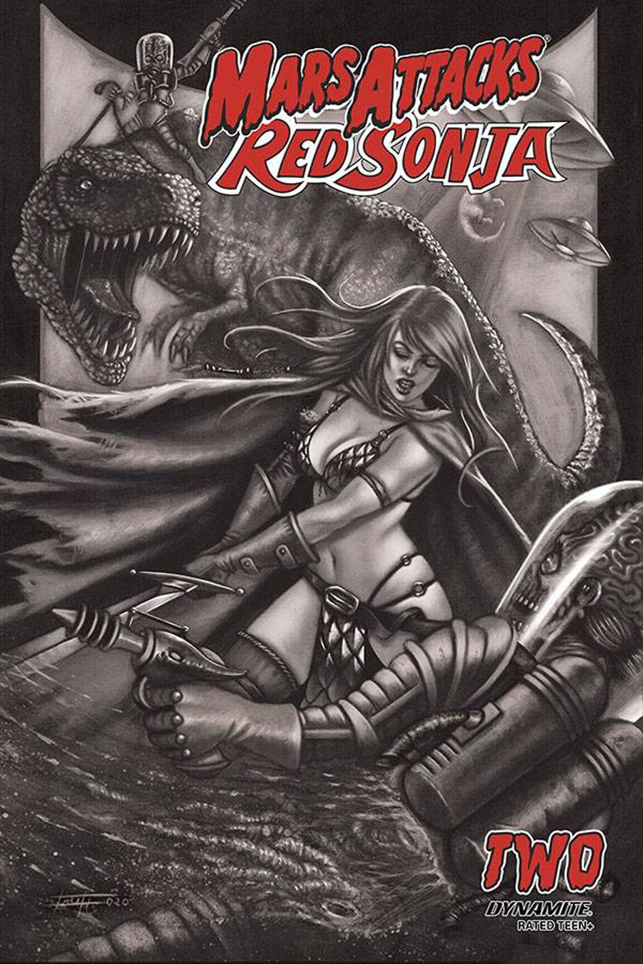 Mars Attacks Red Sonja #2 Cover D Incentive Luca Strati Sketch Dressed Cover