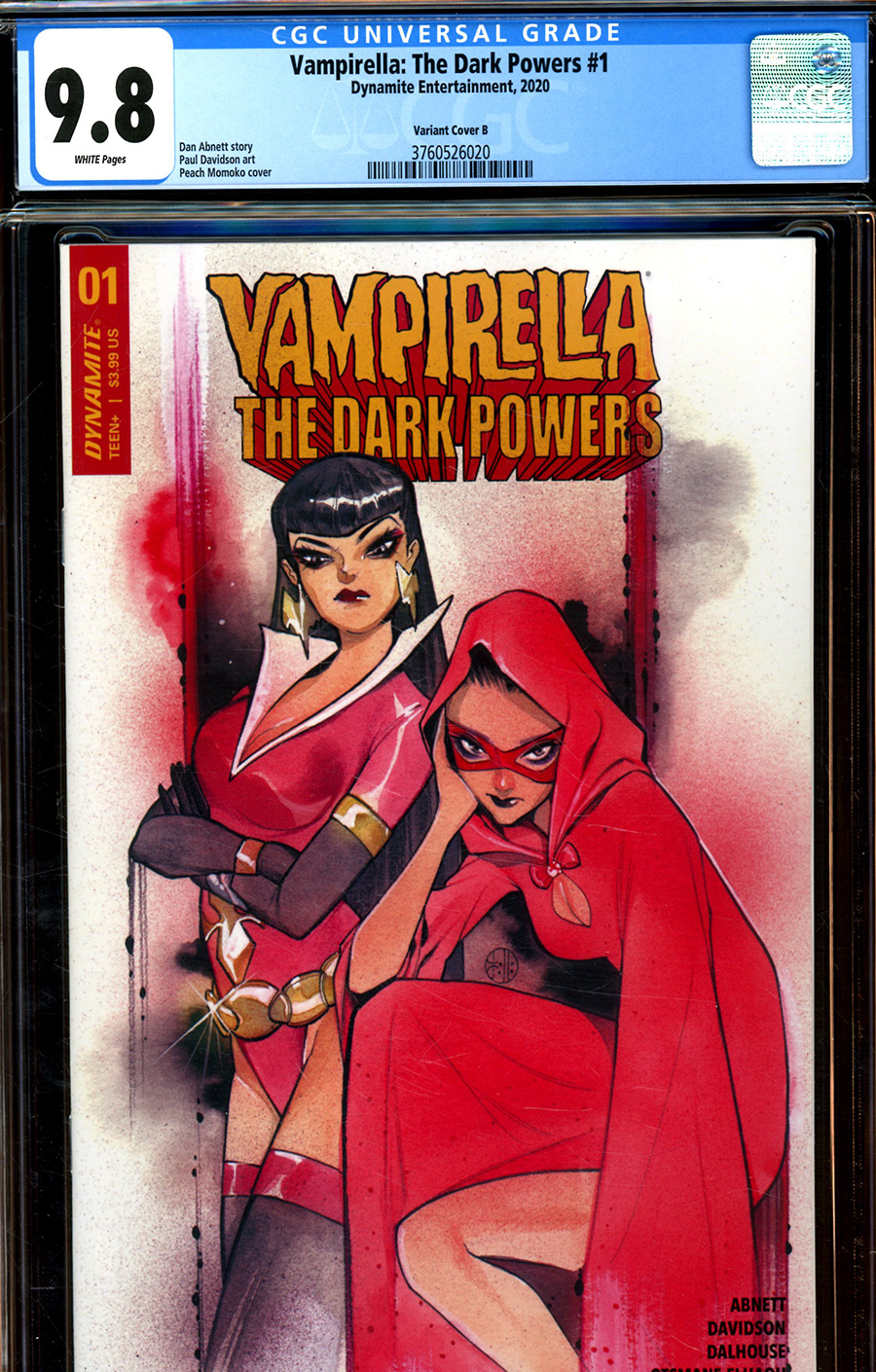 Vampirella The Dark Powers #1 Cover Z-K Variant Peach Momoko Cover CGC Graded