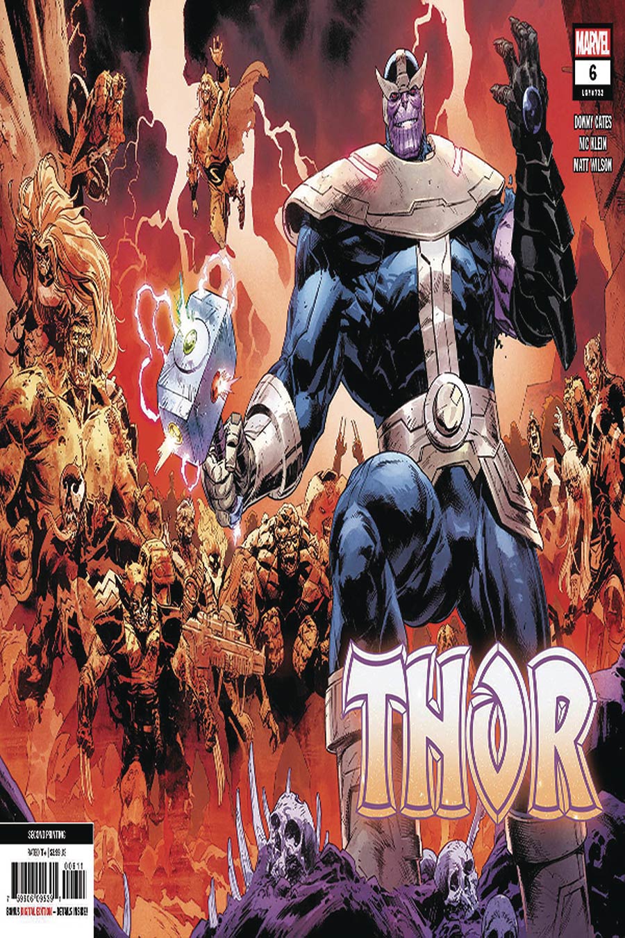 Thor Vol 6 #6 Cover F DF 2nd Ptg Nic Klein Cover Signed By Donny Cates