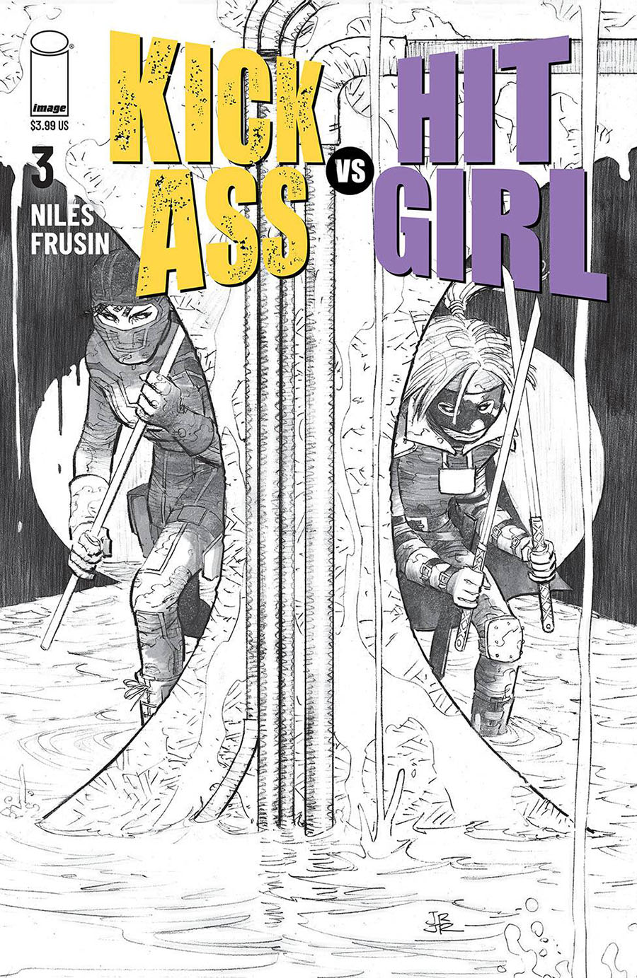 Kick-Ass vs Hit-Girl #3 Cover B Variant John Romita Jr Sketch Cover