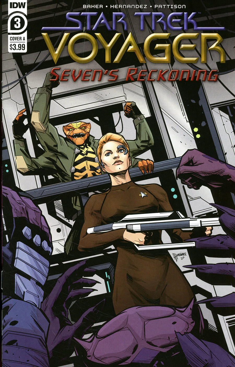 Star Trek Voyager Sevens Reckoning #3 Cover A Regular Angel Hernandez Cover