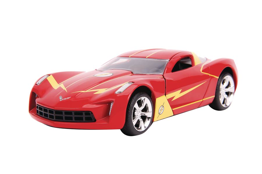 DC Heroes Hollywood Rides 1/32 Scale Die-Cast Vehicle - Flash 2009 Corvette Stingray