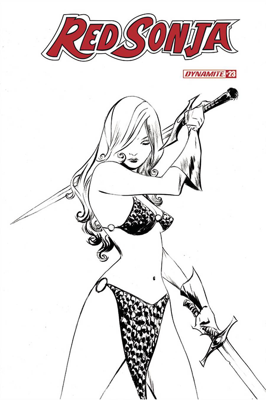 Red Sonja Vol 8 #23 Cover L Incentive Jae Lee Black & White Cover