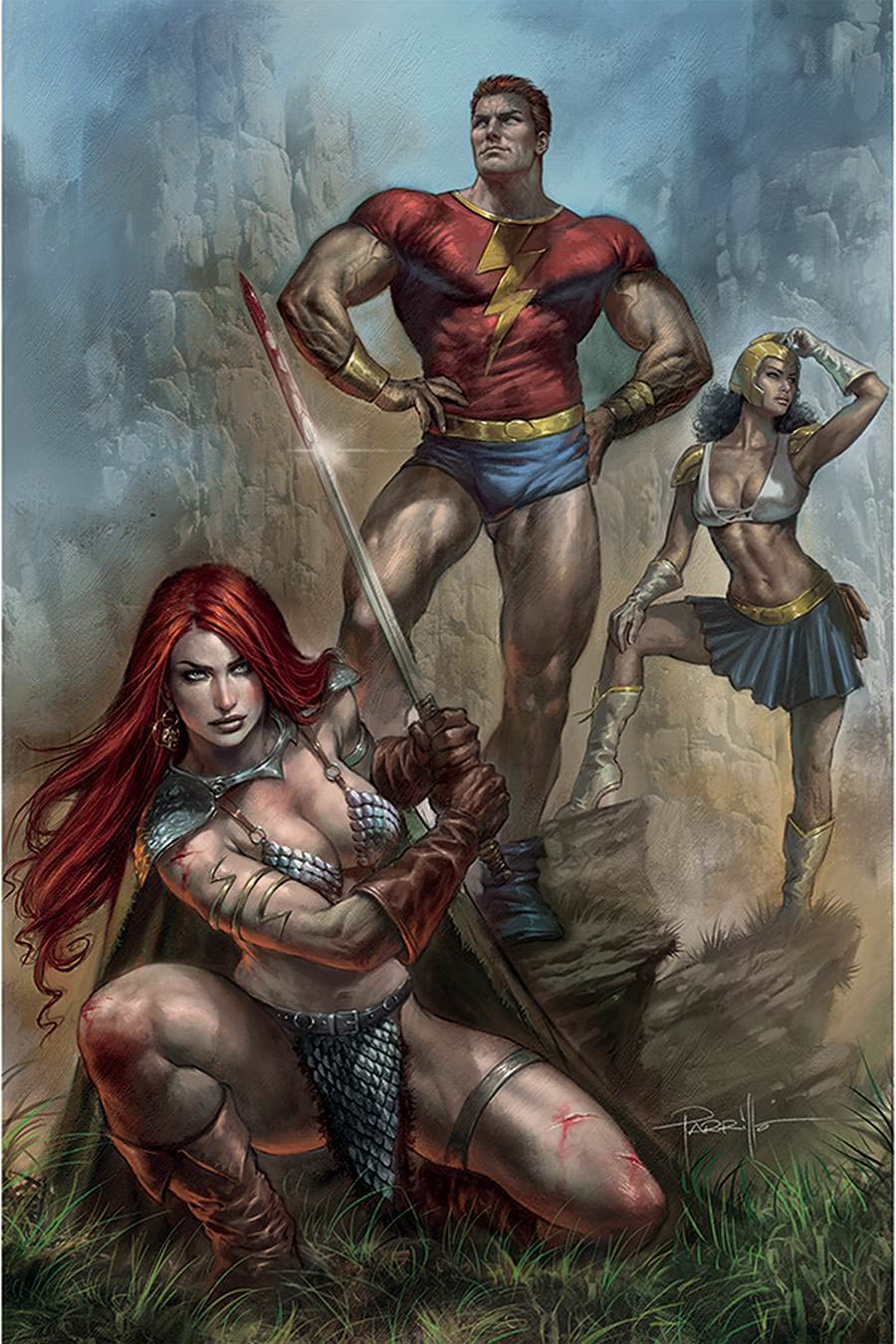 Red Sonja The Superpowers #1 Cover W Limited Edition Lucio Parrillo Virgin Cover