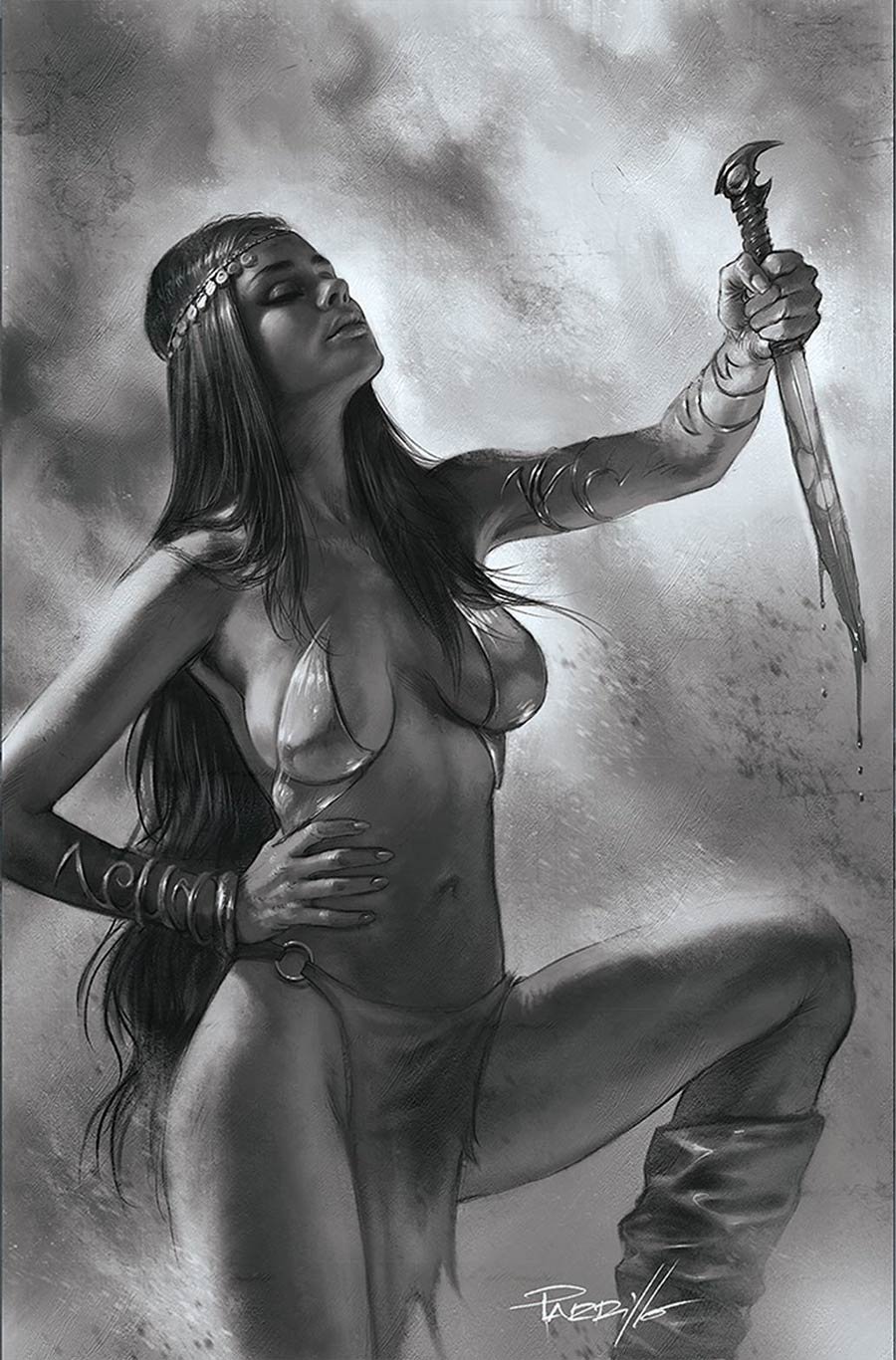 Dejah Thoris Vol 3 #12 Cover Q Incentive Lucio Parrillo Black & White Virgin Cover