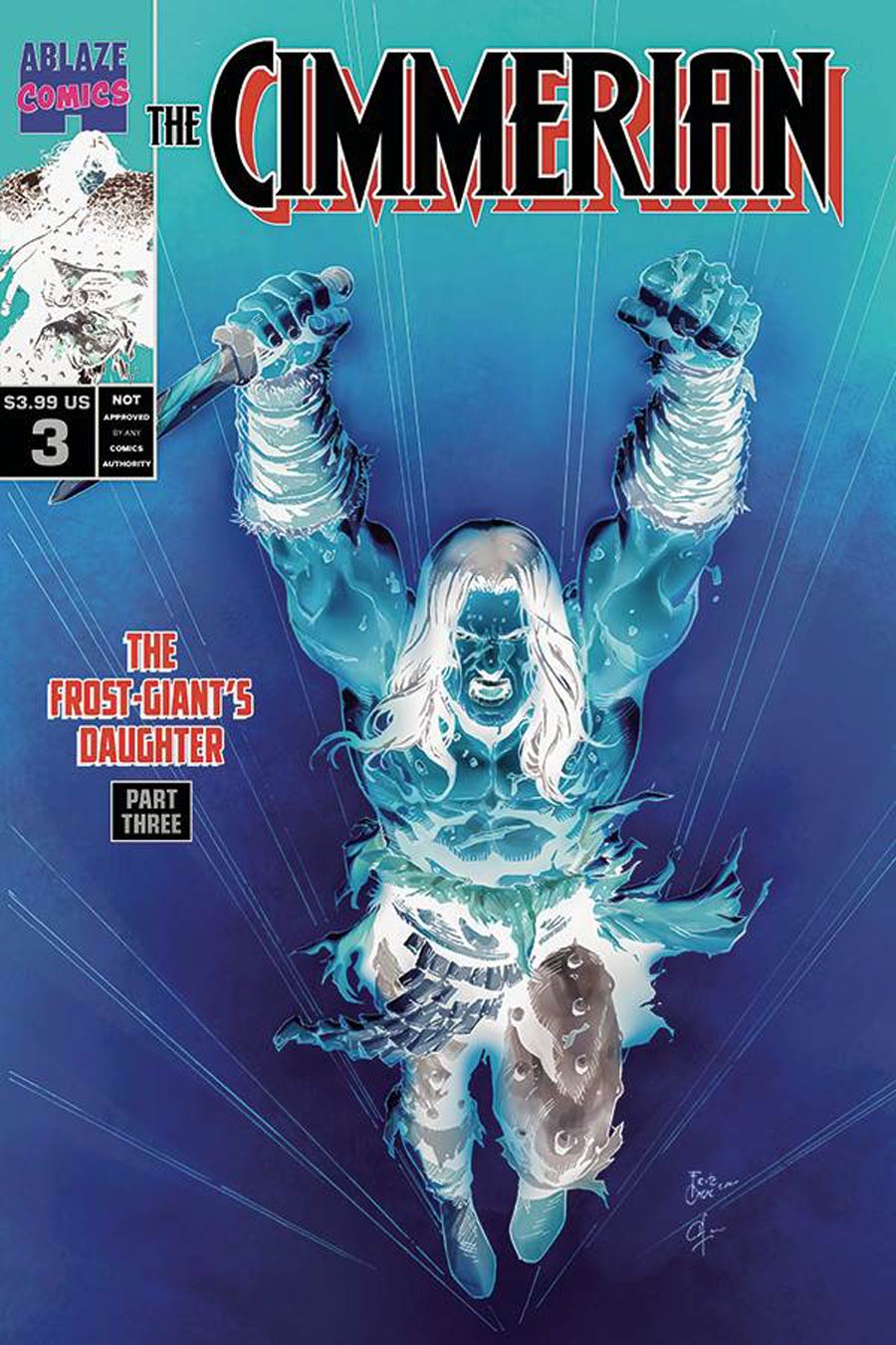 Cimmerian Frost-Giants Daughter #3 Cover G Incentive Fritz Casas Wolverine 27 Parody Negative Cover