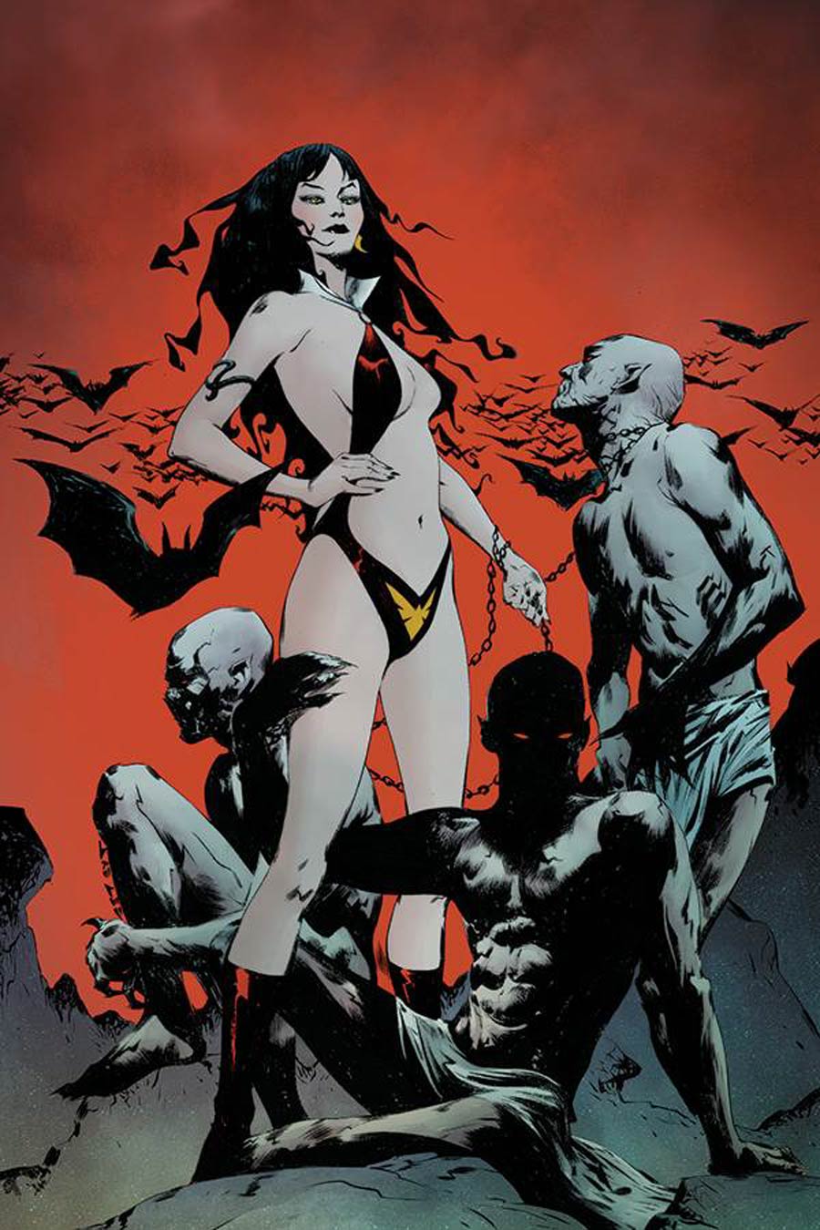 Vampirella The Dark Powers #1 Cover O Incentive Jae Lee Vampirellas Demons Alternate Color Virgin Variant Cover